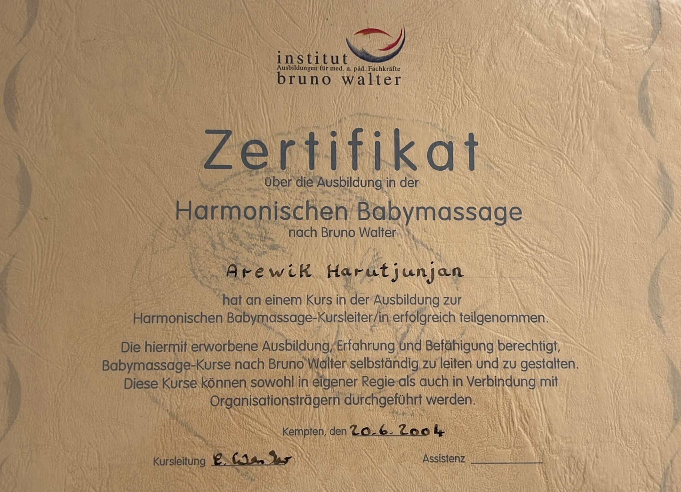 Zertifikat 2004